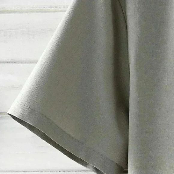 Grey Basic Men's Button Up Shirt - Picture 5 of 6